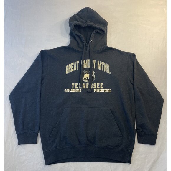 Large Gray Great Smoky Mtns Tennessee Urban 360 Hoodie Pocket - Picture 2 of 7